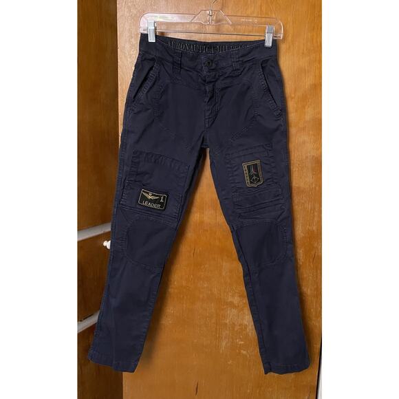 Aeronautica Militare Boys Anti G Pants Cargo Flight Army Patches Italy Sz 12 - Picture 2 of 8